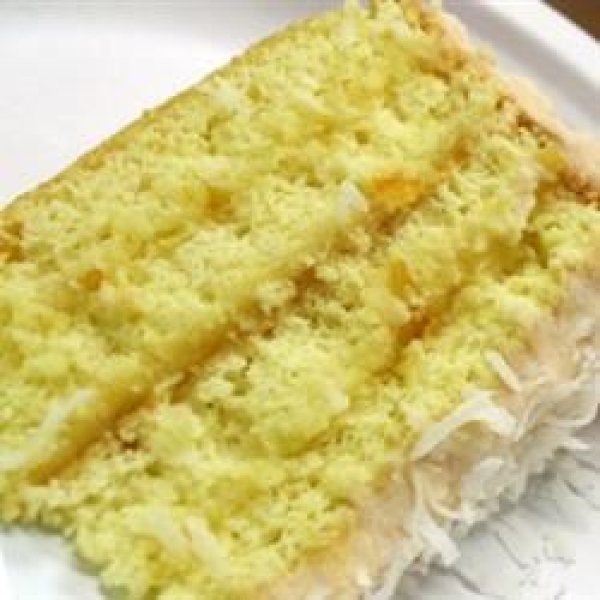 Lemon Cake with Lemon Filling and Citrus/Coconut Frosting