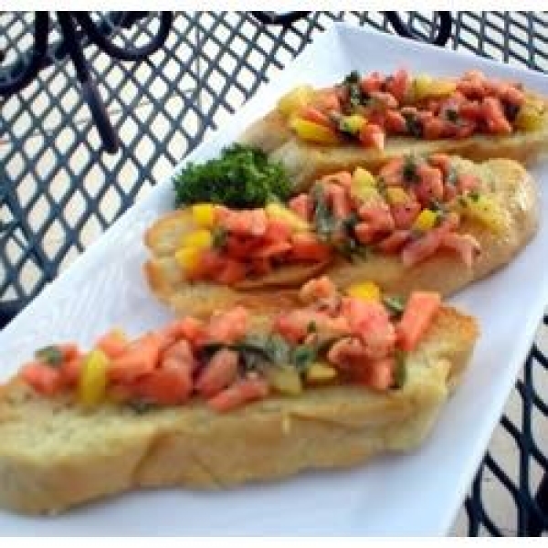 Papaya Bruschetta