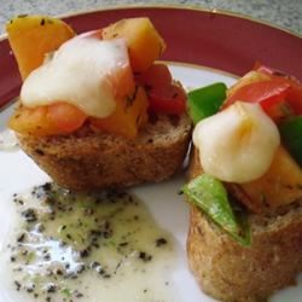 Papaya Bruschetta