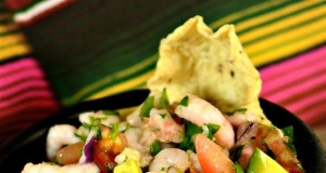 Pico de Gallo with Avocado and Shrimp