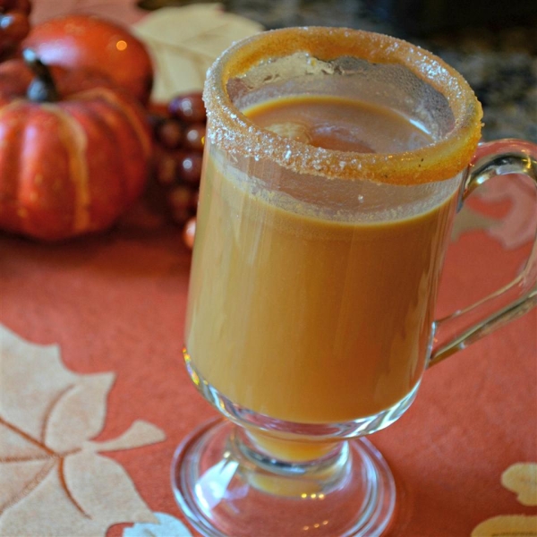 Caramel Apple Cider with Salty-Sweet Rim