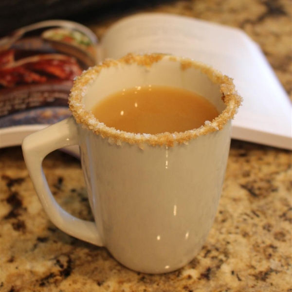 Caramel Apple Cider with Salty-Sweet Rim