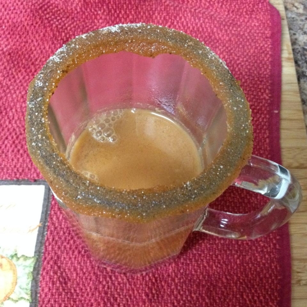 Caramel Apple Cider with Salty-Sweet Rim