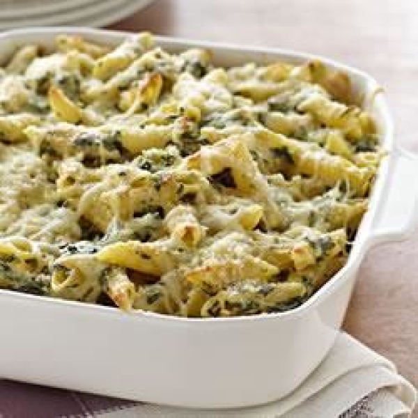 Four-Cheese Pasta Florentine