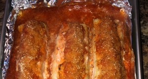 Baked Cod with Roasted Red Pepper Horseradish Sauce