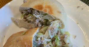 Pork Sausage and Cabbage Pitas