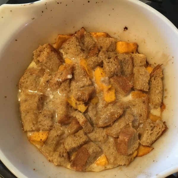 Mango Cardamom Bread Pudding