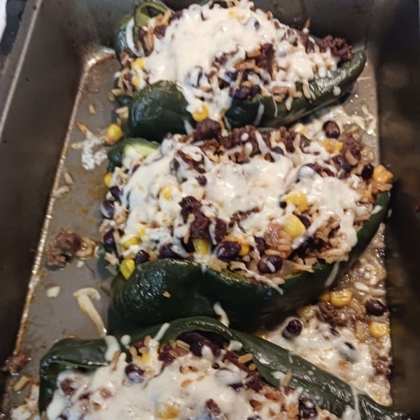 Chorizo Stuffed Poblano Peppers