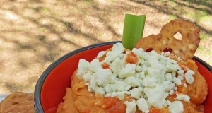 JARRIE's Hot Wing Hummus with Snack Factory® Pretzel Crisp® Dippers