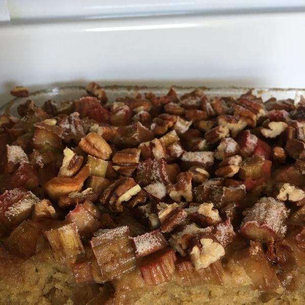 Sour Cream Rhubarb Coffee Cake