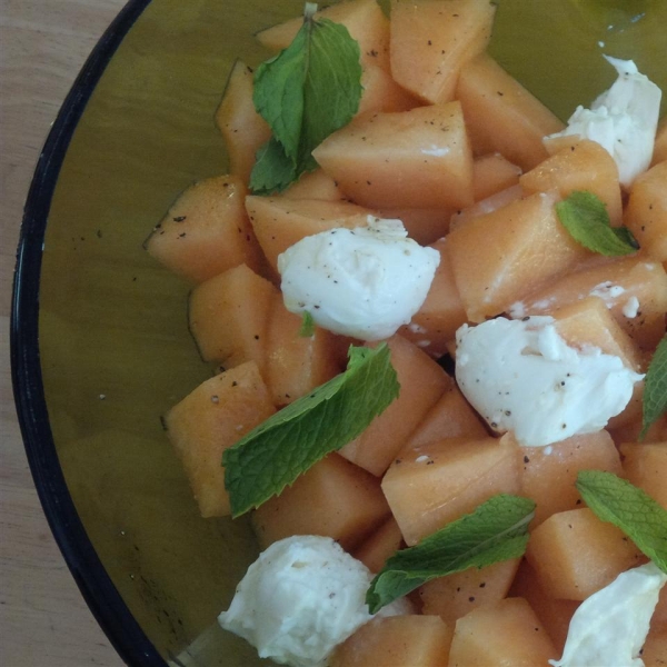 Cantaloupe and Burrata Salad
