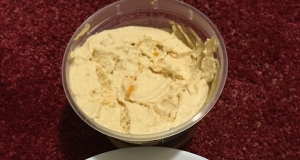 Red Pepper-Cauliflower Hummus with Plantain Chips
