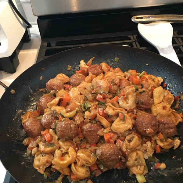 Chicken Sausage Tortellini Stir-Fry