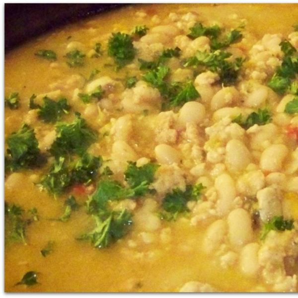 White Chicken Chili with Salsa Verde