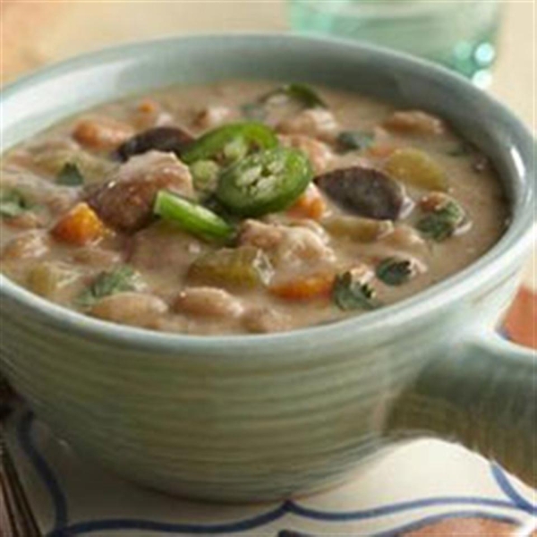 White Chicken Chili with Salsa Verde