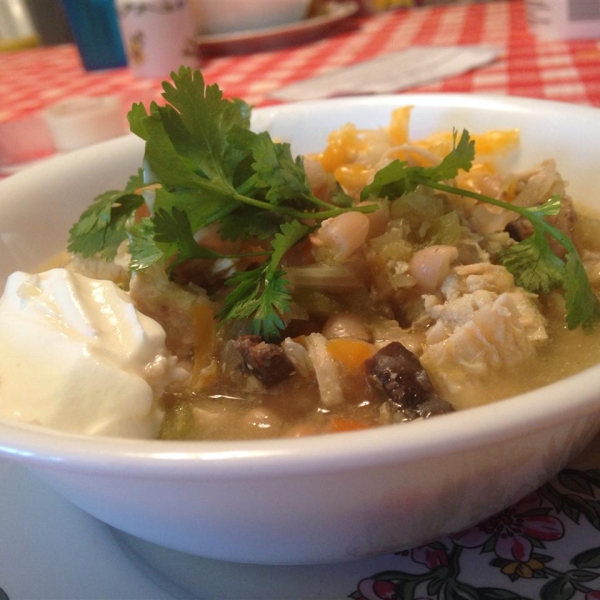 White Chicken Chili with Salsa Verde
