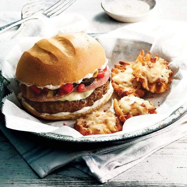 Salami Provolone Burger