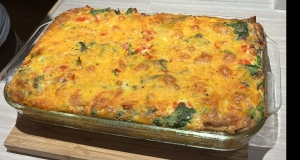Bacon, Cheddar and Spinach Strata