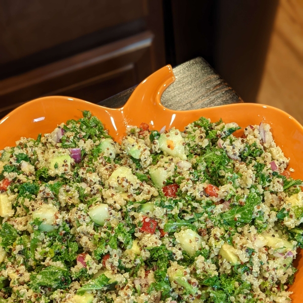 Kale, Quinoa, and Avocado Salad with Lemon Dijon Vinaigrette