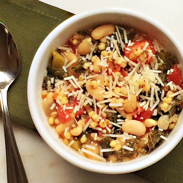 Sorghum, Kale and White Bean Tomato Soup