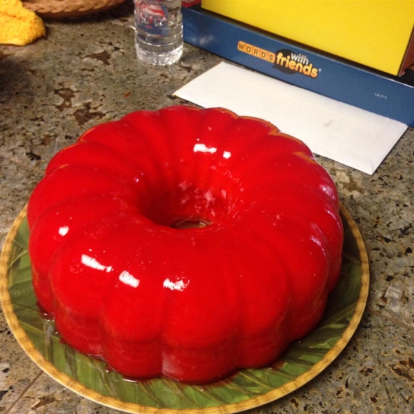 Ruby's Strawberry Jell-O® Flan Cake