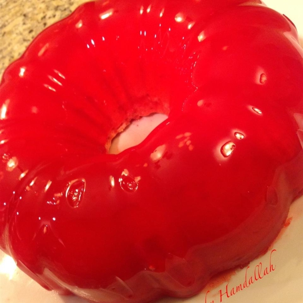 Ruby's Strawberry Jell-O® Flan Cake