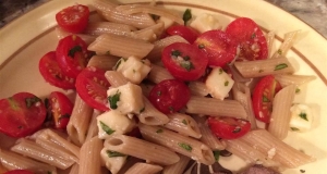Caprese Bison Sirloin Steak with Bow Tie Pasta