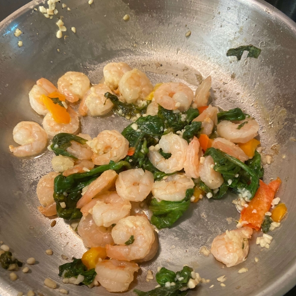 Sautéed Shrimp with Spinach