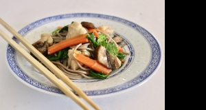 Sesame Soba Noodles with Chicken Thighs and Vegetables