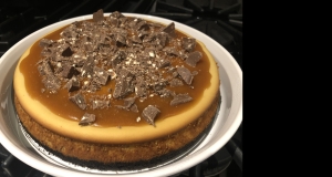 TOBLERONE-Topped Caramel Cheesecake