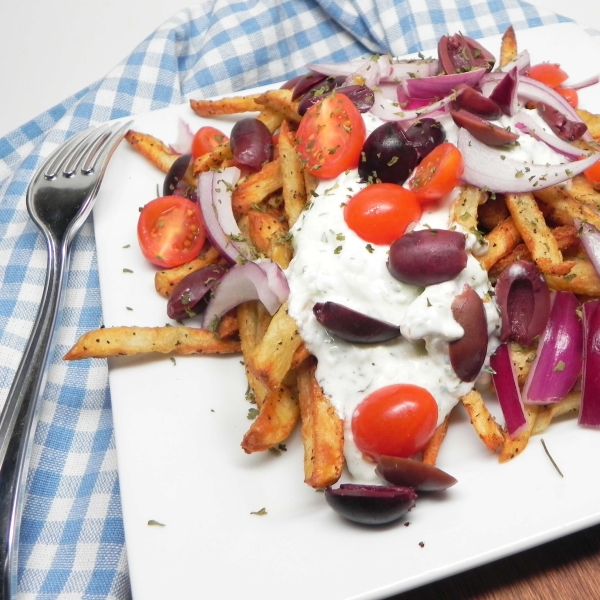 Air Fryer Loaded Greek Fries