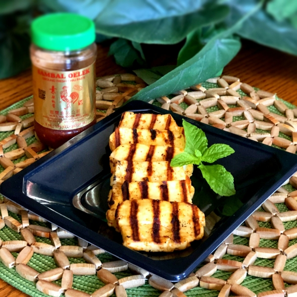 Grilled Spicy Halloumi Cheese