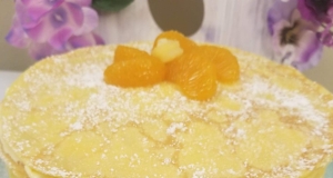 Pineapple Cream-Filled Crepe Cake