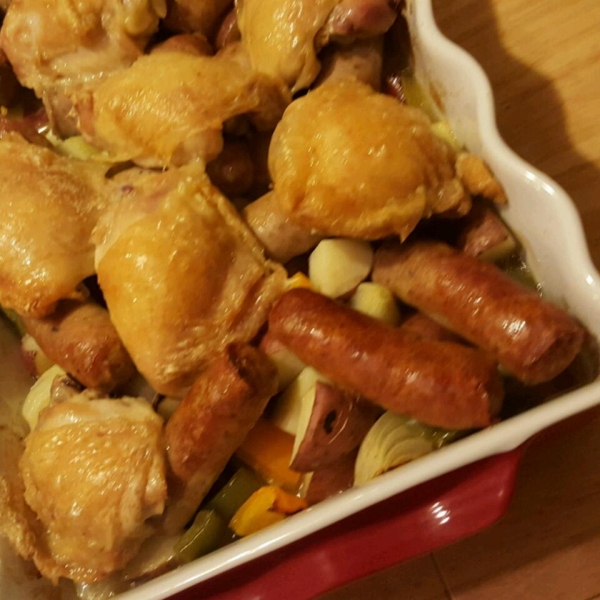 Hearty Roasted Chicken and Sausage