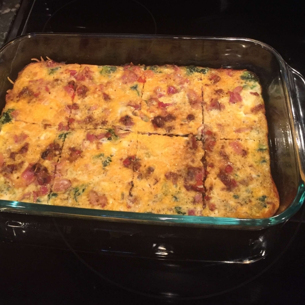 Spinach Bacon Egg Casserole