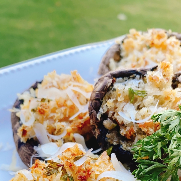 Clam-Stuffed Portobello Mushrooms