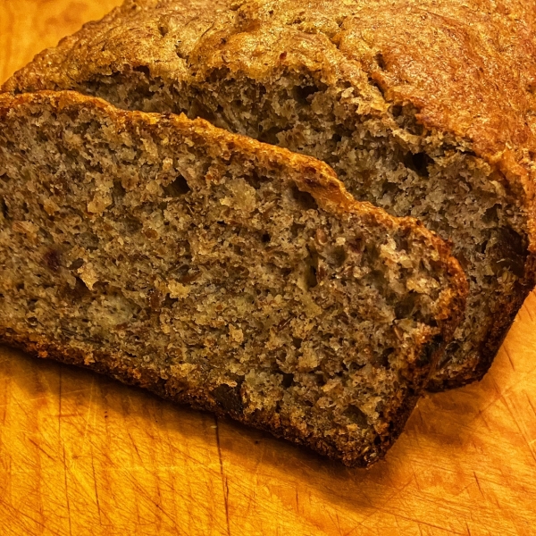 Banana Date Flaxseed Bread