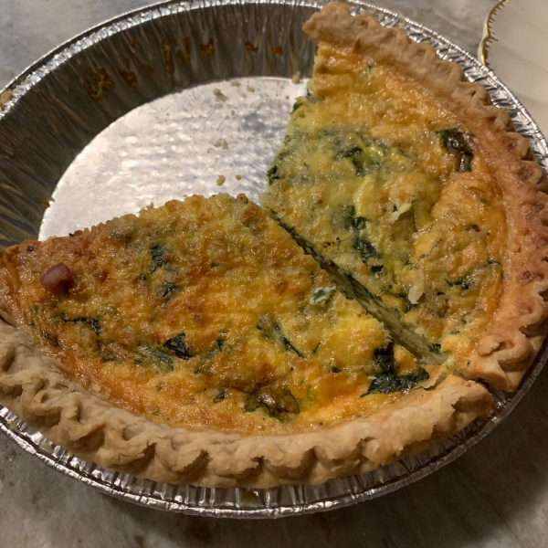Creamy Ham and Cheese Quiche