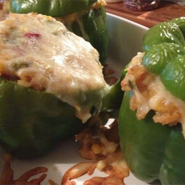 Spicy Vegetarian Stuffed Peppers