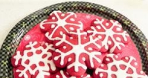 Red Velvet Snowflake Cookies