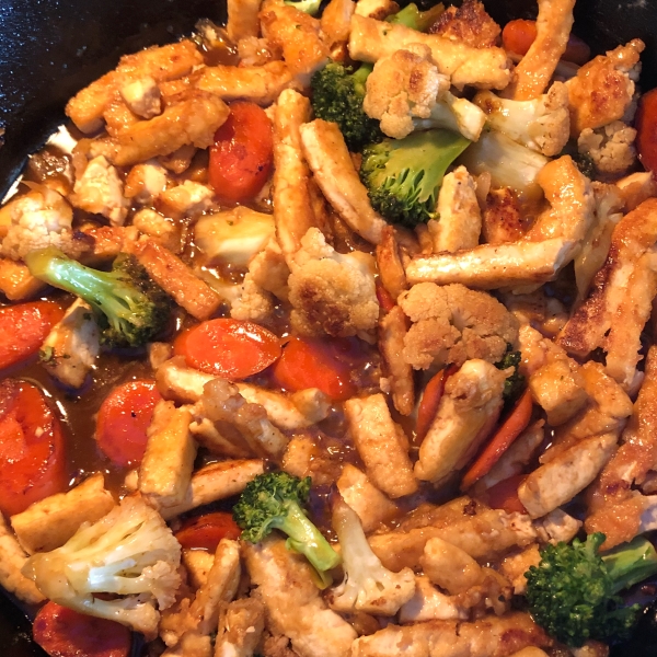 Orange Beef-Style Tofu Stir-Fry