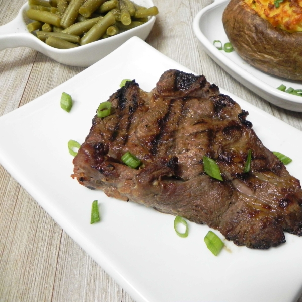 Bourbon Marinated Rib-Eye Steaks