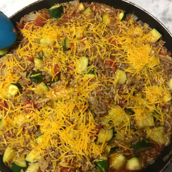 Cheeseburger Rice Skillet