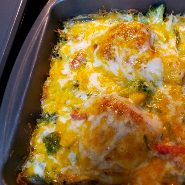 Campbell's Cheesy Chicken and Rice Casserole