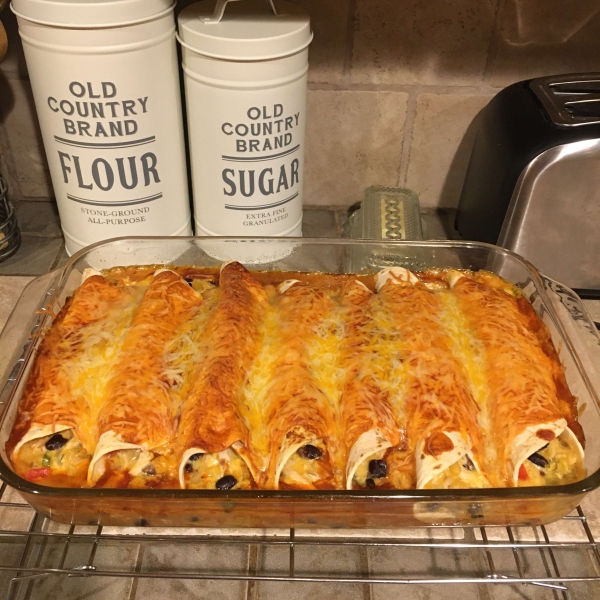 Fiesta Chicken and Black Bean Enchiladas from Mission