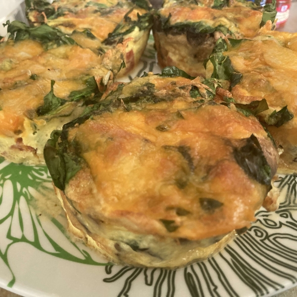 Air Fryer Spinach and Mushroom Frittata