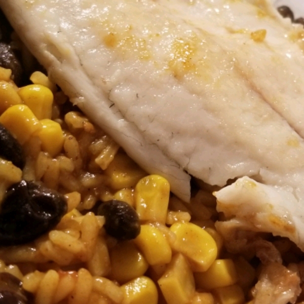 Hispanic Tilapia and Rice Bowl