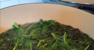 Garlic-Sesame Purple Sprouting Broccoli