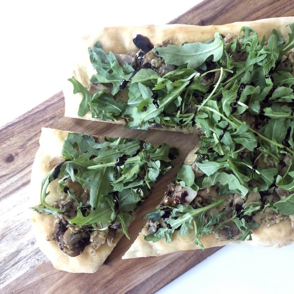 Vegan Artichoke and Mushroom Flatbread