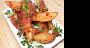 Bacon-Wrapped Potatoes with Honey-Scallion Sauce